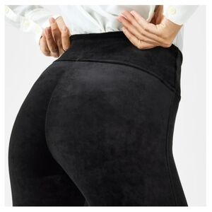 Spanx Velvet Leggings Black Women's Size XS NWOT